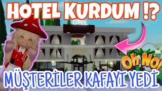 HOTEL KURDUM ! 😎 MÜŞTERİLER KAFAYI YEDİ ! 🤣 ROBLOX BROOKHAVEN RP 🤩