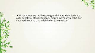 Apa yang dimaksud dengan kalimat kompleks