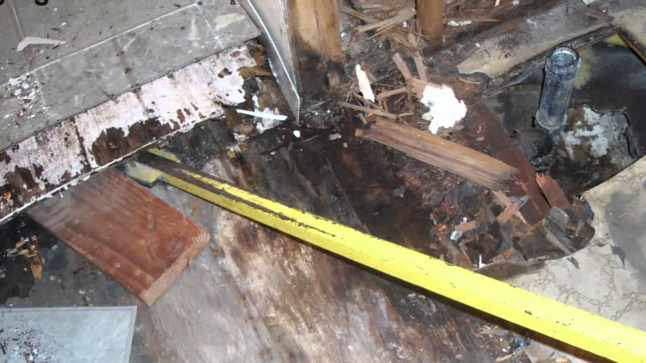 Water Damage Bathroom Subfloor