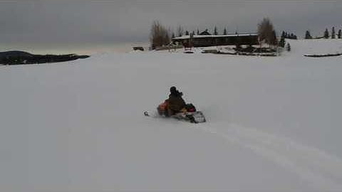Snowmobiling on Lake Granby with DJI Spark