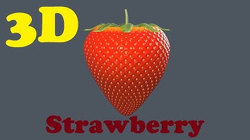 Strawberry 3D Model. Modeled in Blender.