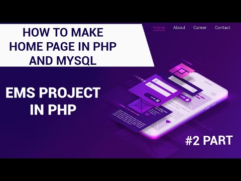 HOW TO CREATE HOME PAGE IN PHP MYSQL DATABASE|EMS PROJECT WITH SOURCE CODE FOR |P2 |Clever Learning