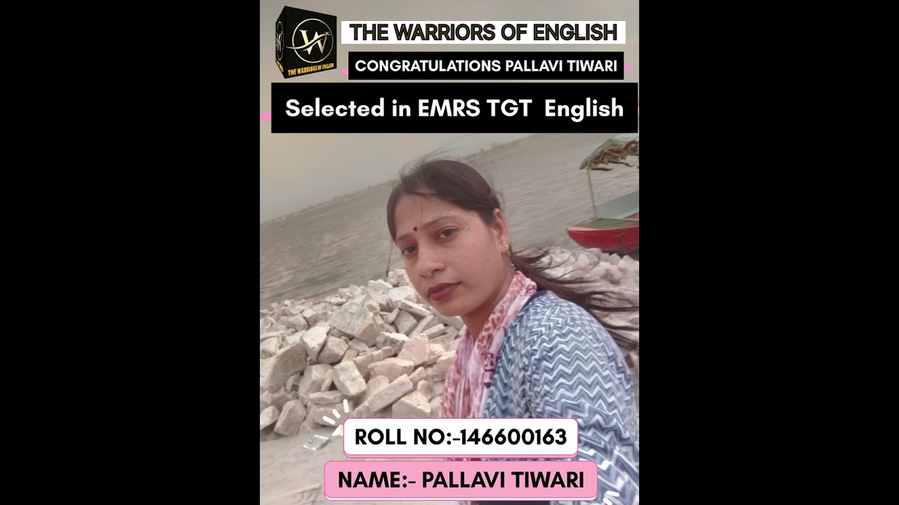 OUR EMRS TGT ENGLISH SELECTED CANDIDATE PALLAVI TIWARI