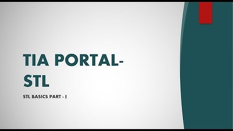 Siemens TIA Portal -STL Programming Part1