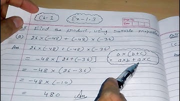 Q 5 (a), (b), (c), (d), Ex 1.3 -  integers - Chapter 1  - maths class 7th - NCERT