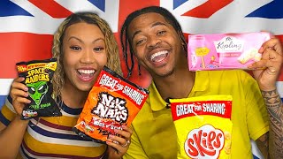 Americans Try British Snacks ???? | Ming and James