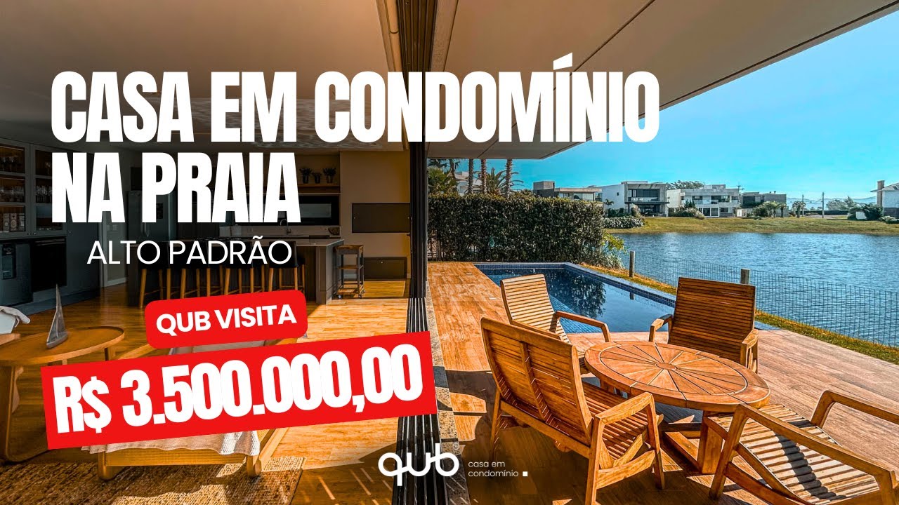 CASA à venda em CONDOMÍNIO na praia. Luxo e conforto à beira lago, em Xangri-Lá/RS. Visite conosco!