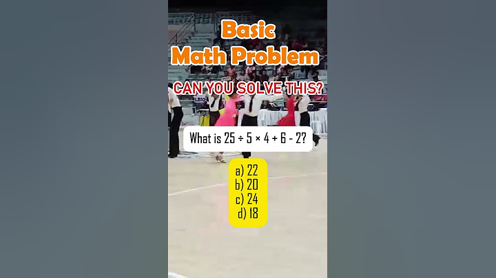 What is 25 ÷ 5 × 4 + 6 - 2?a) 22 b) 20 c) 24 d) 18#MathTutor #MATH #mathskills #civilservice #shorts