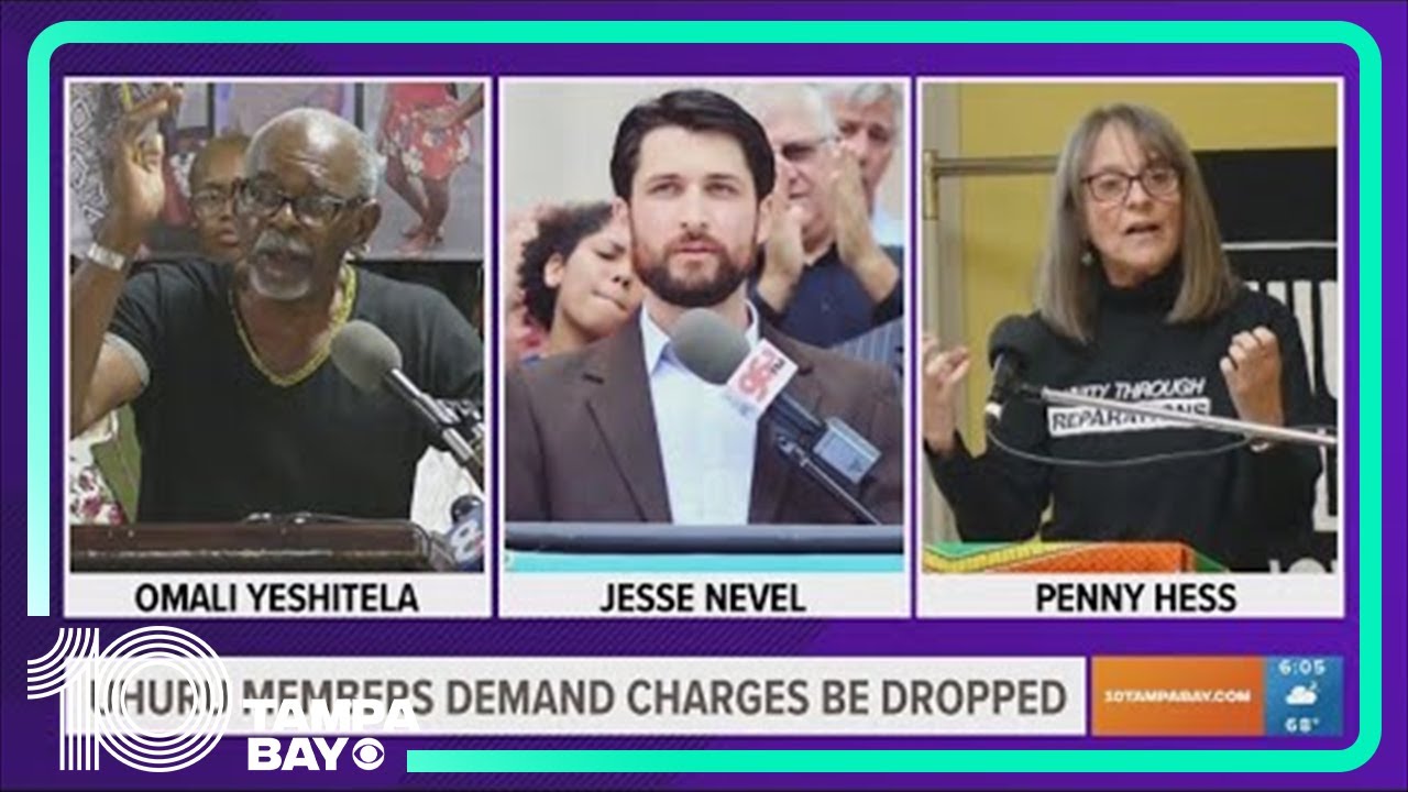 Members of St. Pete's Uhuru Movement demand charges against them be dropped