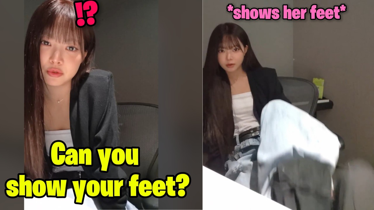 Eunchae's reaction when a fan asks her to SHOW HER FEET