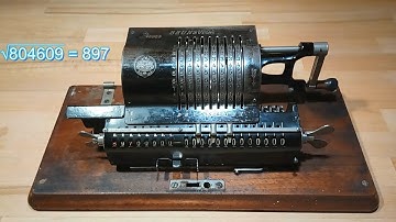 Calculating Square Root 804609 with an 121 years old mechanical calculator (Brunsviga model B)