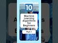 Top 10 Machine Learning Algorithms for Beginners | Essential Guide Part 1 π