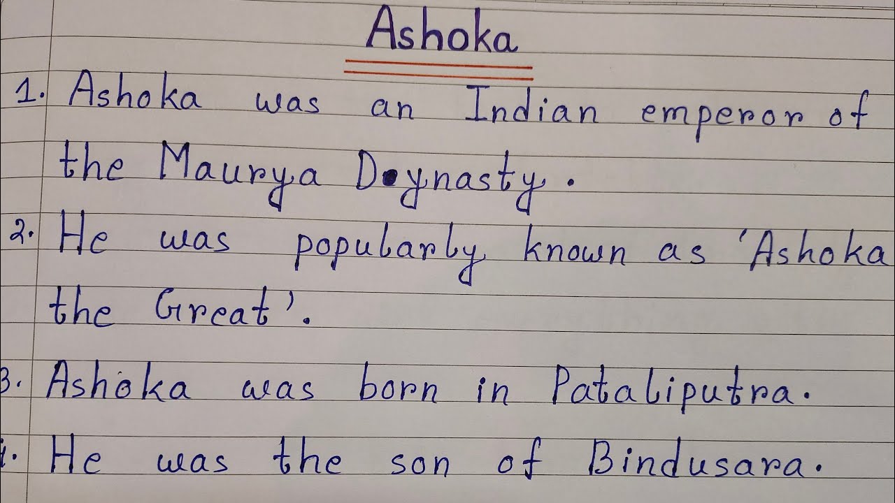 10 Lines On Ashoka In English Essay On Samrat Ashoka Easy Lines On