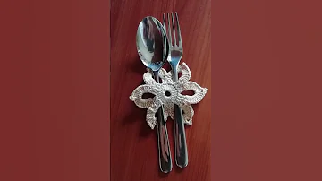 Cute Crochet LACE SILVERWARE POCKETS Crochet Kitchen Decoration 