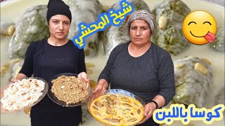 شيخ المحشي (كوسا باللبن) بطريقة سهلة وسريعة ? طبخنا أنا أمي