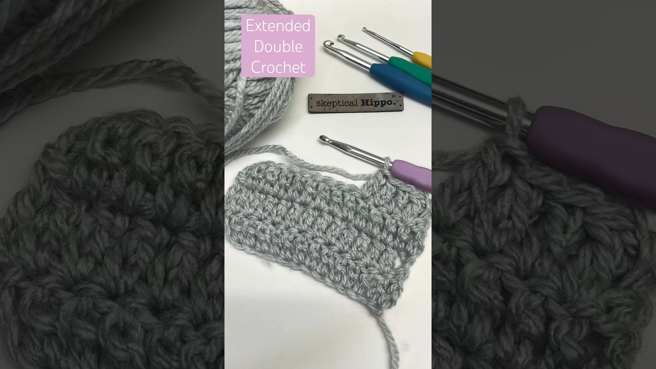 Extended Double Crochet Tutorial for Absolute Beginners! #crochet # ...