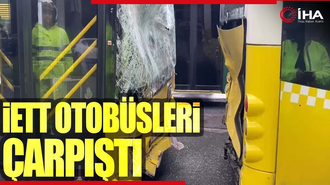 Fatih'te Durağa Yanaşan İETT Otobüsü, Başka Bir Otobüse Çarptı