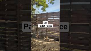 DIY Pallet Wall Privacy Fence #diy #privacyfence #fence #palletprojects DIY Pallet Wall Privacy Fence #diy #privacyfence #fence #palletprojects