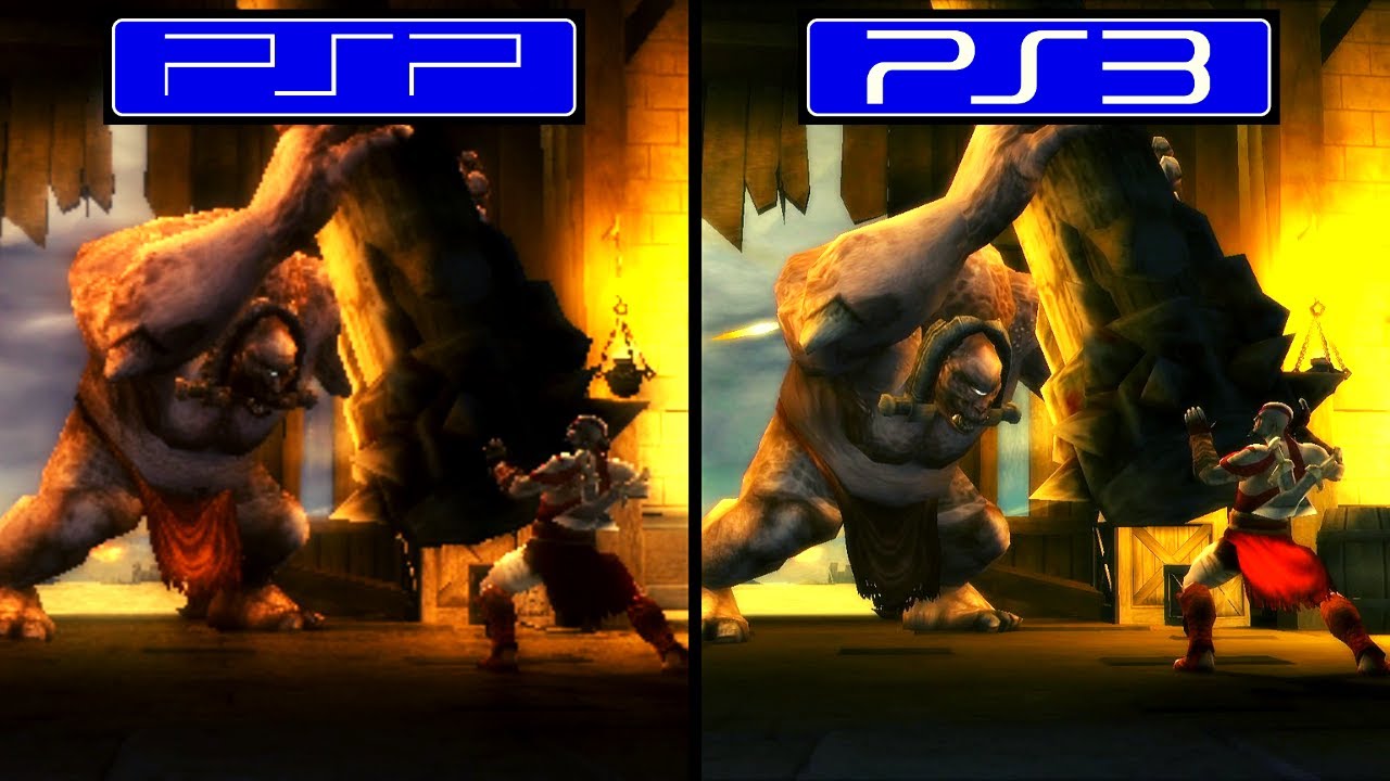 Chains of Olympus on both PSP and PS3is there really a difference  between then?I mean appart from the game size cauz im guessing upscaled  textures🤔haven't started it yetneed to finish GOW1 