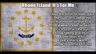 State Song of Rhode Island, USA (Rhode Island, It's For Me) With Lyrics