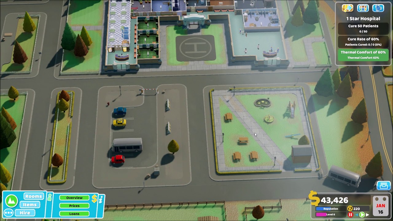 Two Point Hospital, Level #5, Tumble (3 stars)