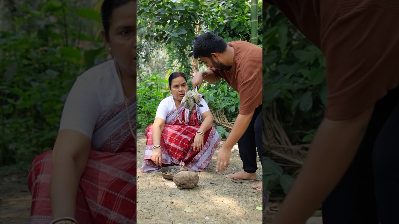 ওল চিংড়ি । Elephant Yam Curry With Shrimp | Suran prawn curry #shorts #elephant #yam #chaat