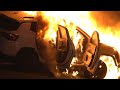 Driver flees after crash leaves Jeep Compass engulfed in flames on Schneider Street