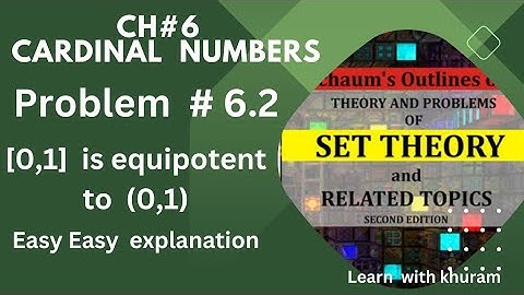 Problem#6.2 | [0,1] is Equipotent to (0,1) | Set Theory | Chapter 6 | BS MathIn
