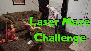 Laser Maze Challenge! (ESCAPE ROOM laser maze at home)