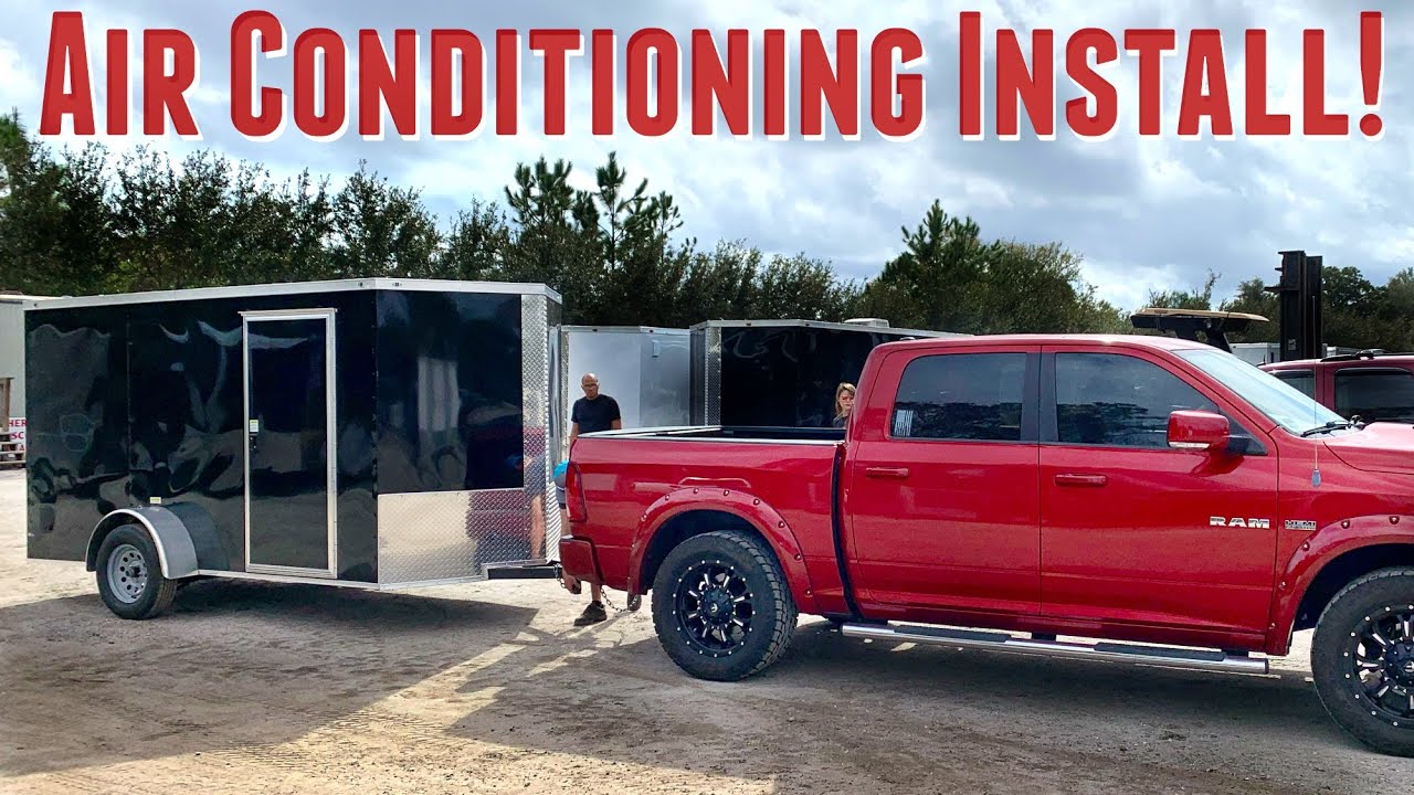 Moto Trailer Build Part 5 Air Conditioning Install YouTube