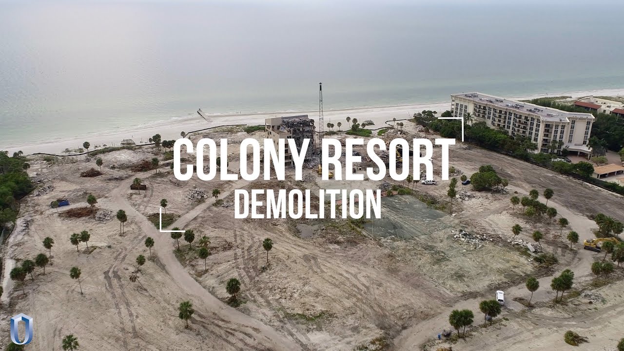 Colony Club Demolition Drone Video Longboat Key Sarasota Colony Club Demolition Drone Video