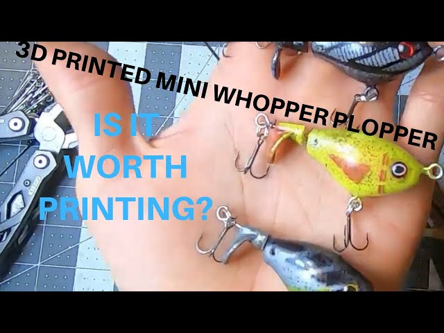 3D PRINTED MINI WHOPPER PLOPPER FISHING LURE TEST - YouTube