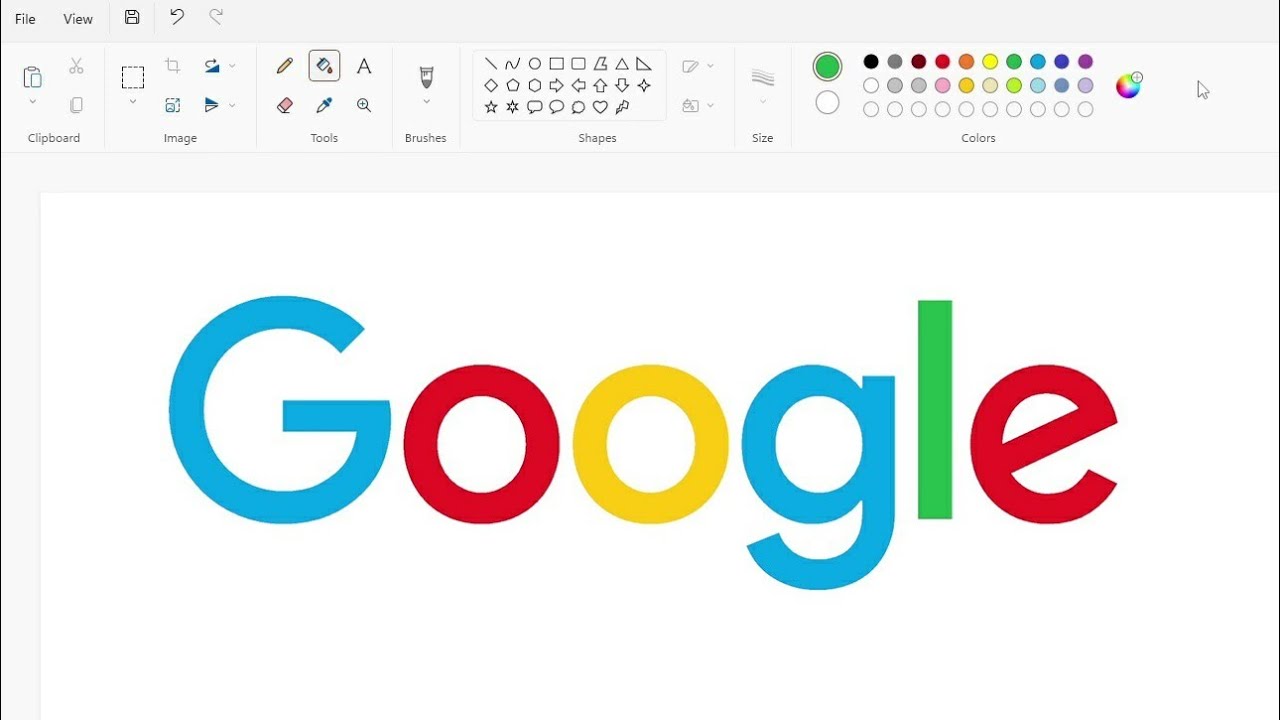 Update New How to draw the Google logo using MS Paint | How to draw on your computer