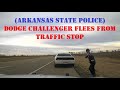 DODGE CHALLENGER flees from traffic stop - Arkansas State Police in pursuit #police #pursuit