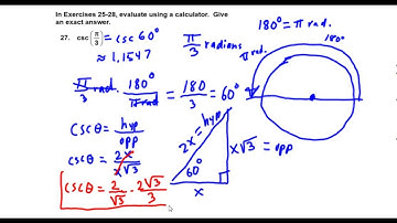 Precalculus Chapter 4.2 Exercises 25-40 Evaluate Trigonometric Ratios Using a Calculator