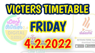 Victers Channel Timetable Today February 4 Friday | Kite Victers First Bell Online Class Victers
