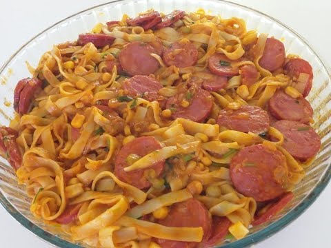 MACARRÃO MARAVILHOSO DE LINGUIÇA CALABRESA