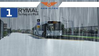 8107 ROUTE 1 RYMAL To 417 P&R VIA Sherbroke Col. & Sherwood Ctr. VAMOS BUS SIMULATOR - ROBLOX