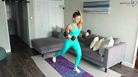 Alternating Reverse Lunge with Biceps Curl