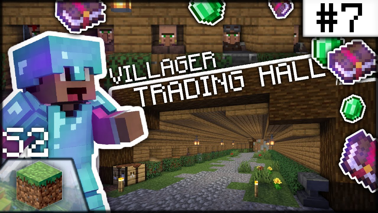 VILLAGER TRADING HALL and Entrance!! | Minecraft Survival S2-#7 - YouTube