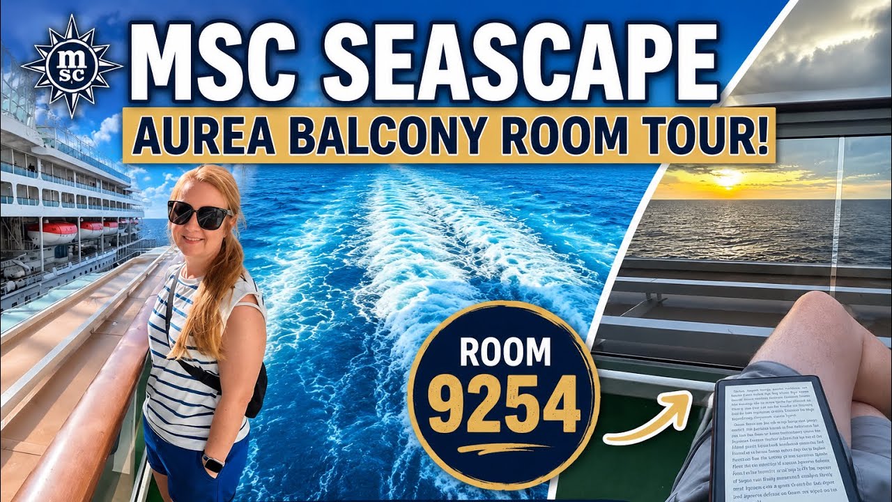 MSC Seascape Aurea Balcony Room Tour [Full]