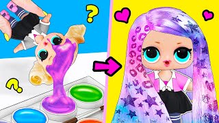 13 Супер крутых ЛАЙФХАКОВ поделок с КУКЛАМИ ЛОЛ Сюрприз! Мультик LOL Surprise toy SCHOOL LIFE HACKS