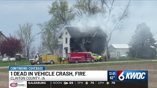 46-year-old teacher killed after vehicle crashes into home, starts fire