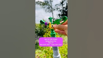 Béc tưới phun mưa BT128-VANG ren 27 - xoay tròn 36m #bectuoiBACTHAO