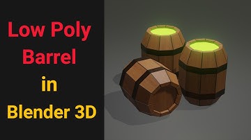 Low Poly Barrel in Blender | Beginner tutorial