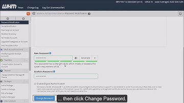 How to change your WHM password? - HOSTIMUL