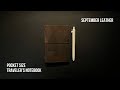 September Leather Pocket Size Traveler's Notebook