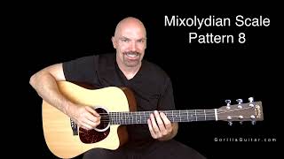 Mixolydian Scale Pattern 8 Black   HD 1080p