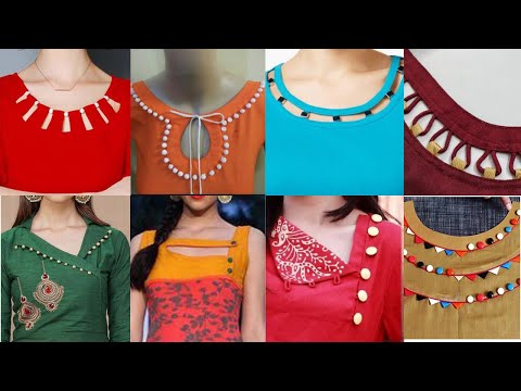 Beautiful neck designs with buttons for kurti & kameez Neck Designs With  Buttons | Kurti neck designs, Neck designs, Chudi neck designs