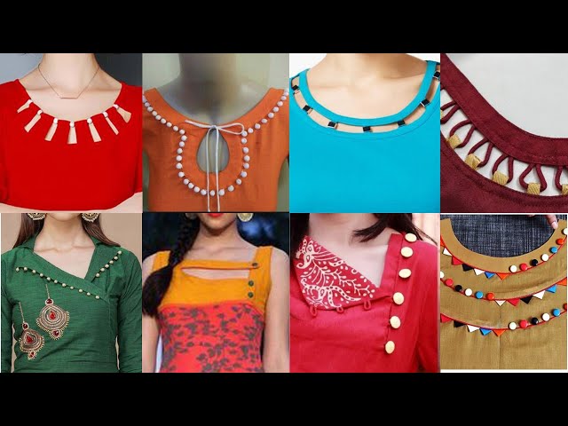 Easy and Stylish Neck Design with Dori Piping || Dori Neck Design making -  YouTube | Kurti neck designs, Neck designs, Barbie dress pattern